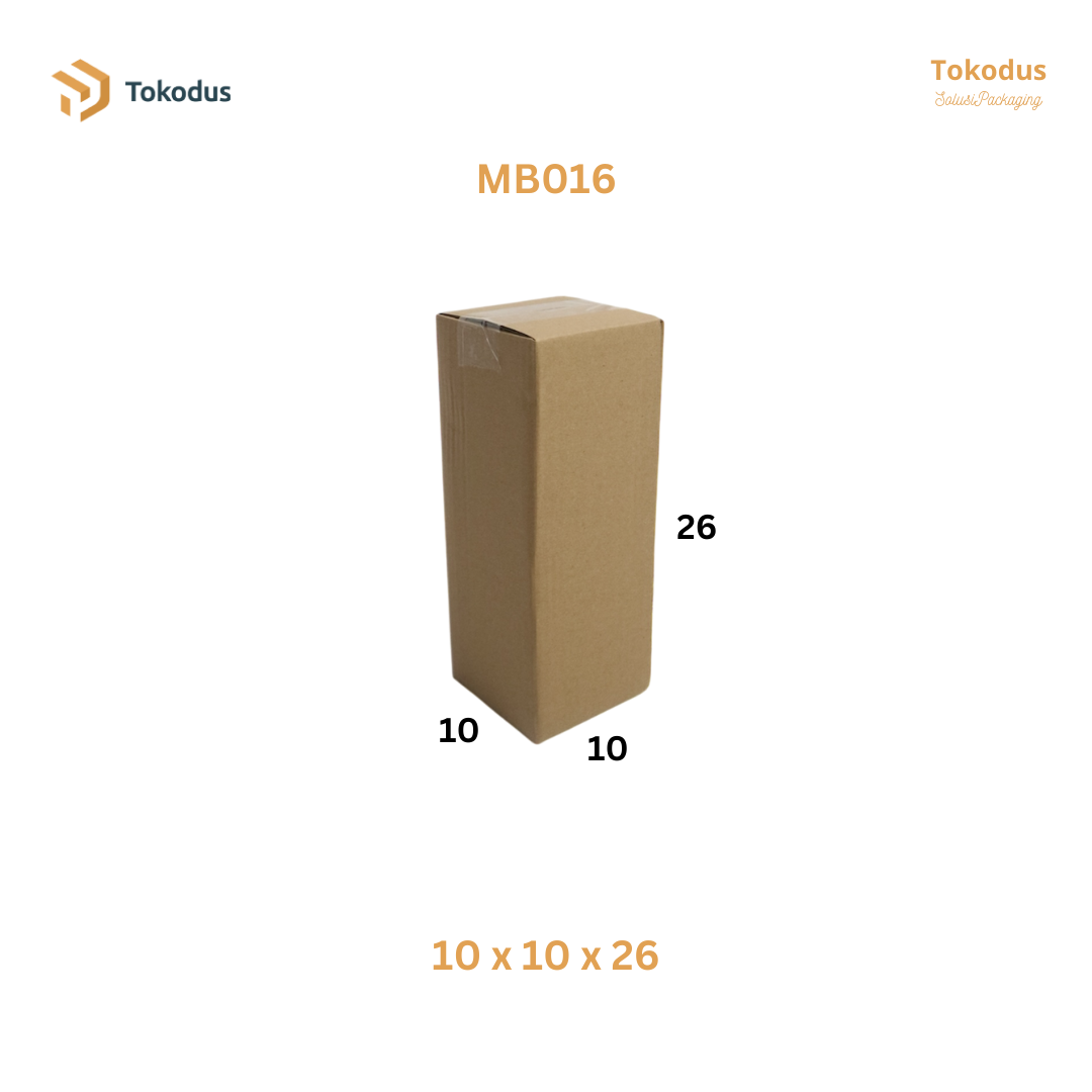MB016 Kardus Packing Box 10x10x26 cm (Bisa Custom)