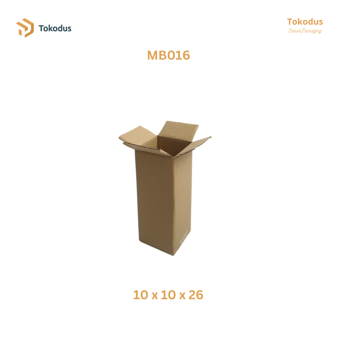 MB016 Kardus Packing Box 10x10x26 cm (Bisa Custom)