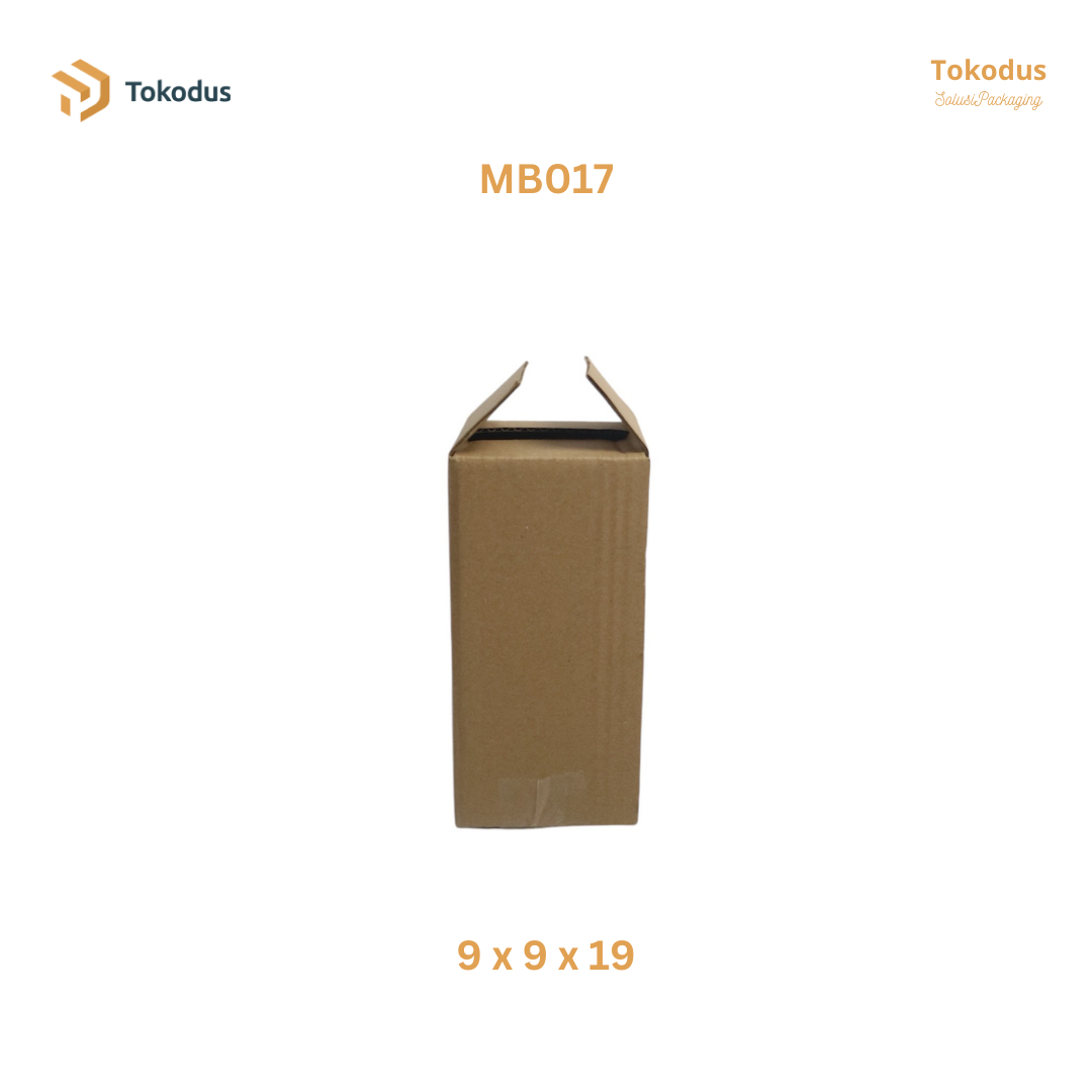 MB017 Kardus Packing Box 9x9x19 cm (Bisa Custom)