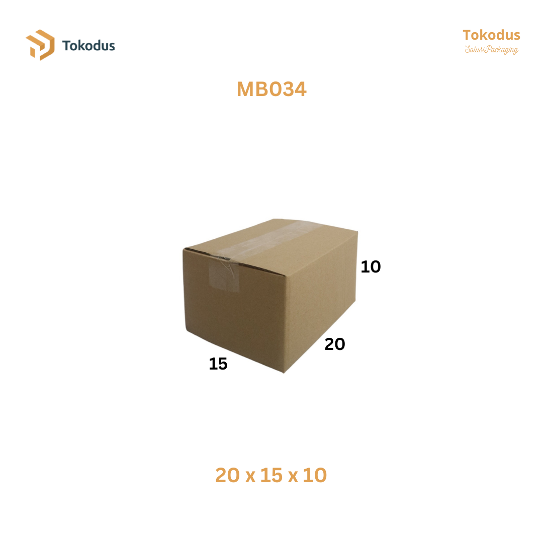 MB034 Kardus Packing Box 20x15x10 cm (Bisa Custom)