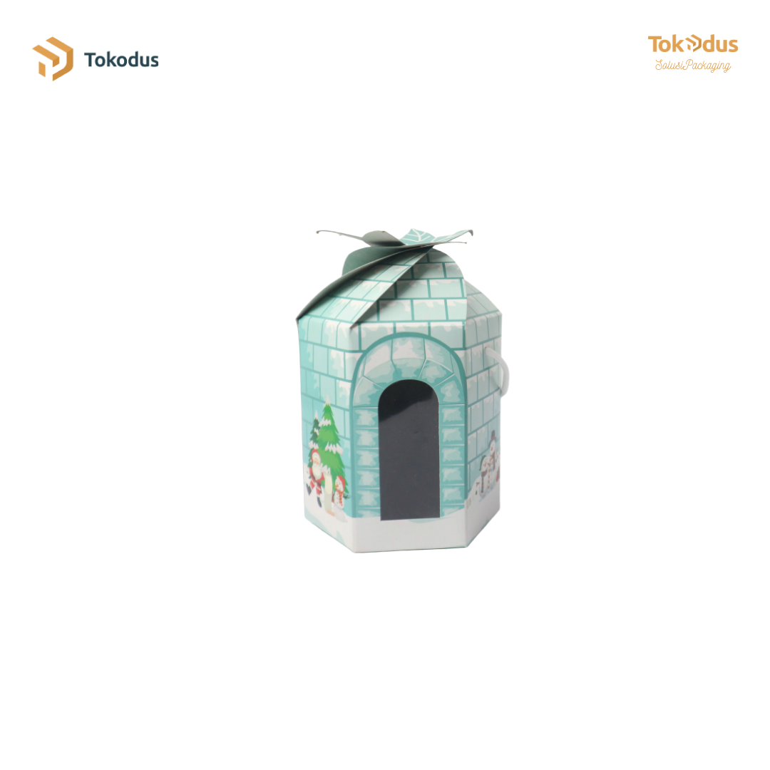 SN010 Kardus Box Kue Natal Kue Kering 14 x 12 x 12 cm