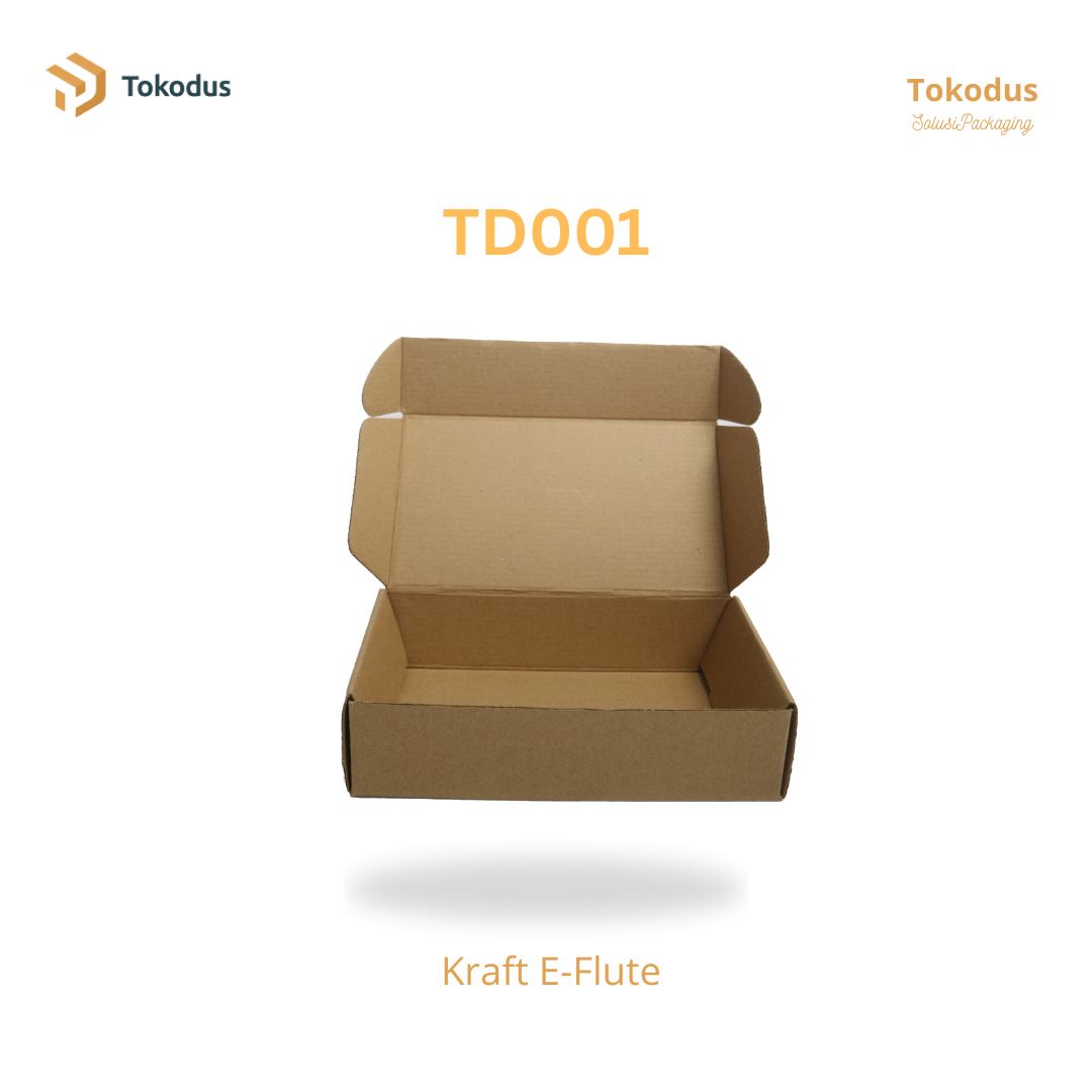 TD001 Kardus Box Die Cut 22x11x5,5 cm (Bisa Custom)