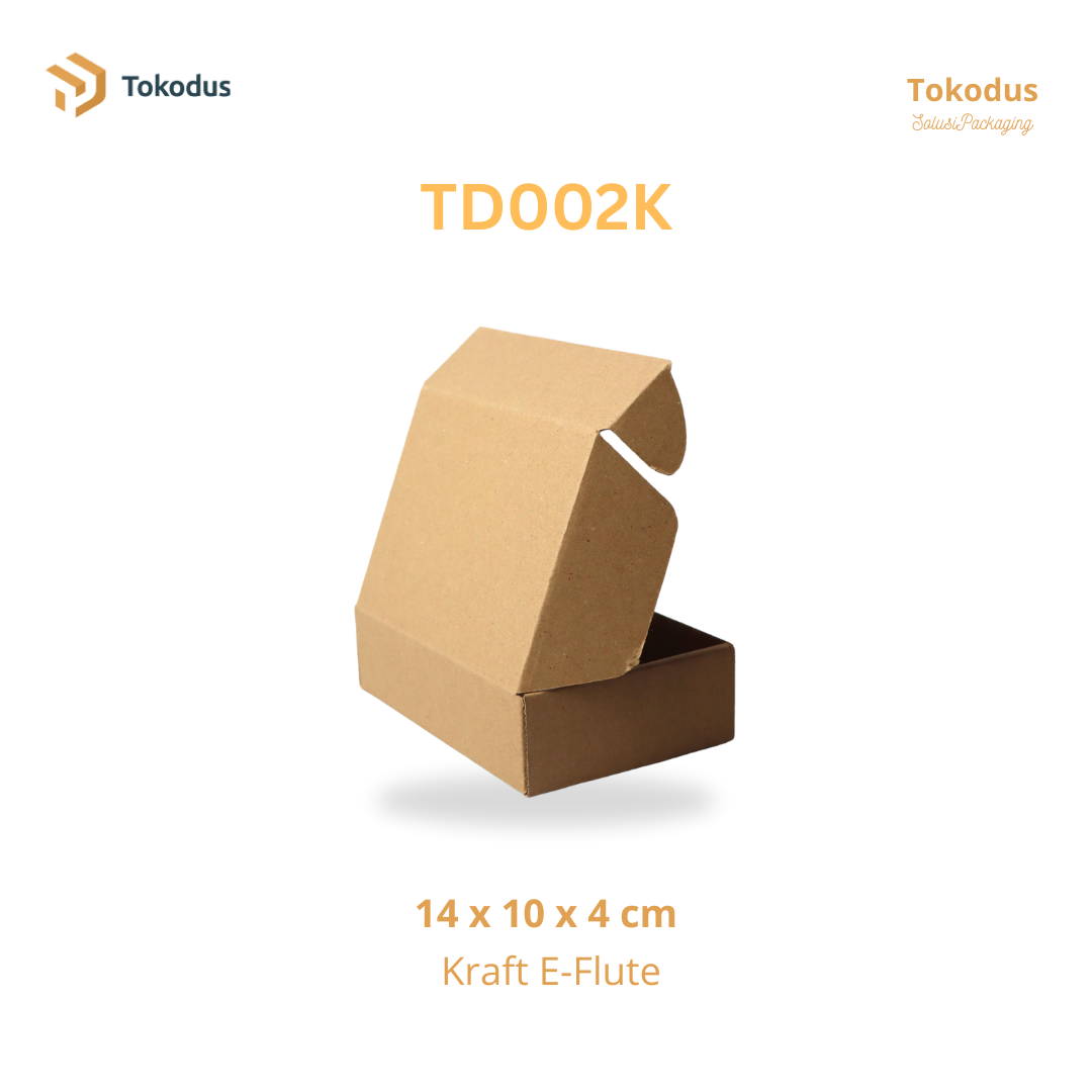 TD002K Kardus Box Pizza 14x10x4cm (Bisa Custom)