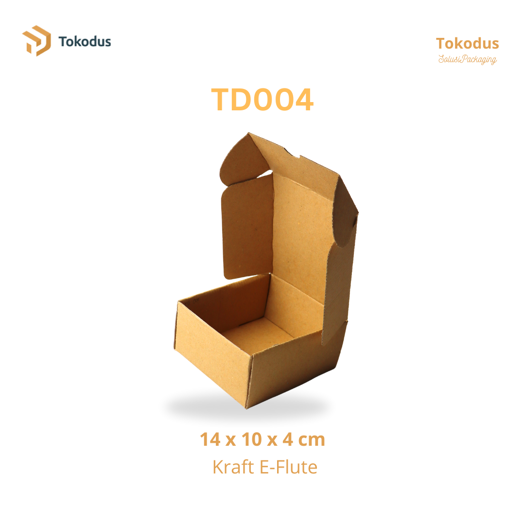 TD004 Kardus Box Die Cut 12x13x6 cm (Bisa Custom)
