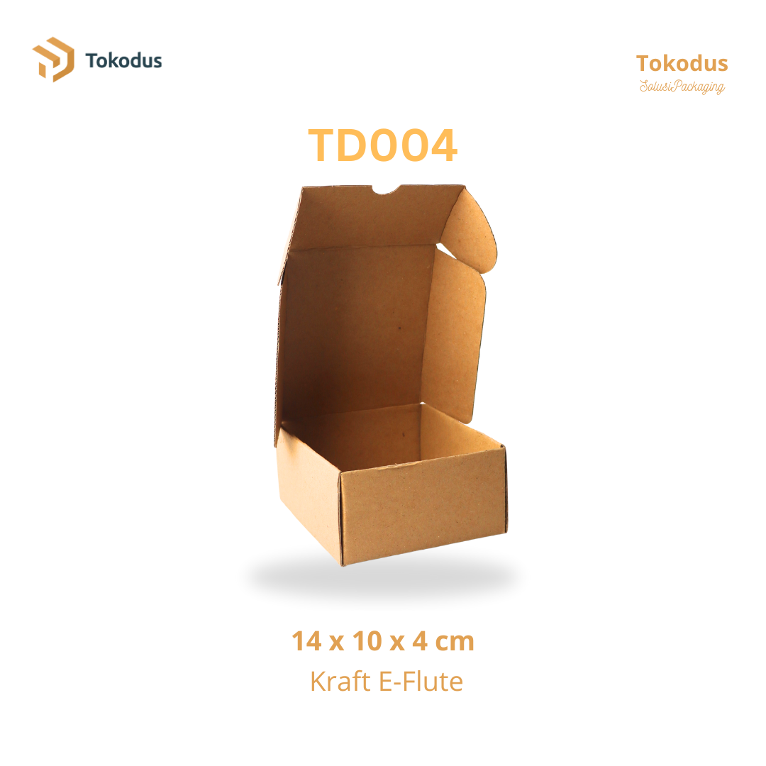TD004 Kardus Box Die Cut 12x13x6 cm (Bisa Custom)