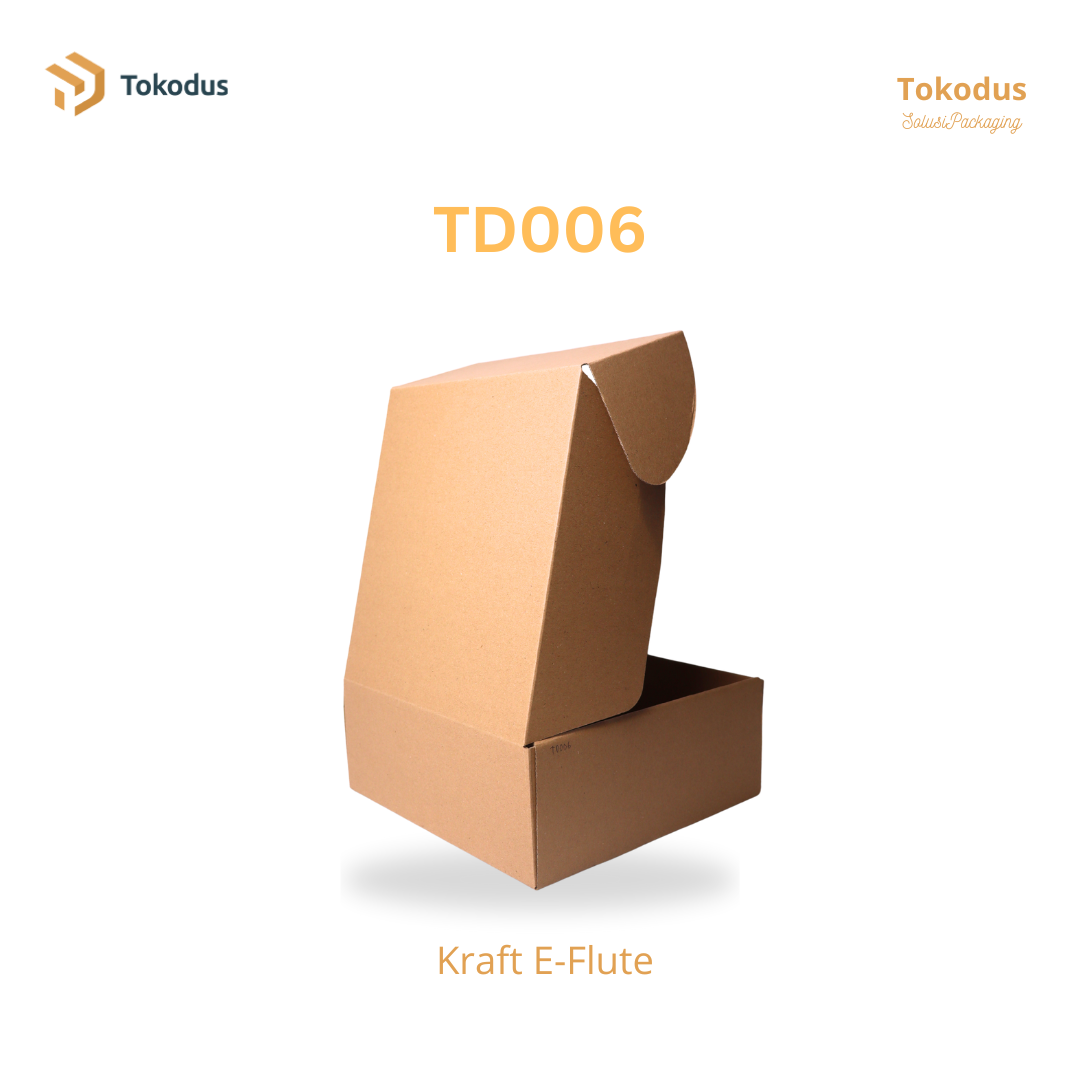 TD006 Kardus Box Die Cut 22x22x9 cm (Bisa Custom)