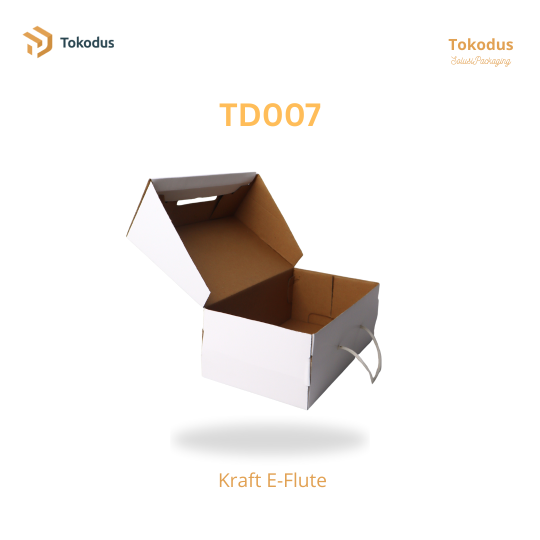 TD007 Kardus Box Sepatu 29x16x10 cm Model Tali (Bisa Custom)