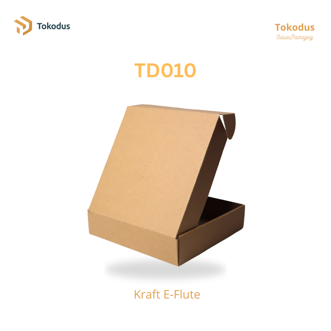 TD010 Kardus Box Die Cut 22x22x5 cm (Bisa Custom)