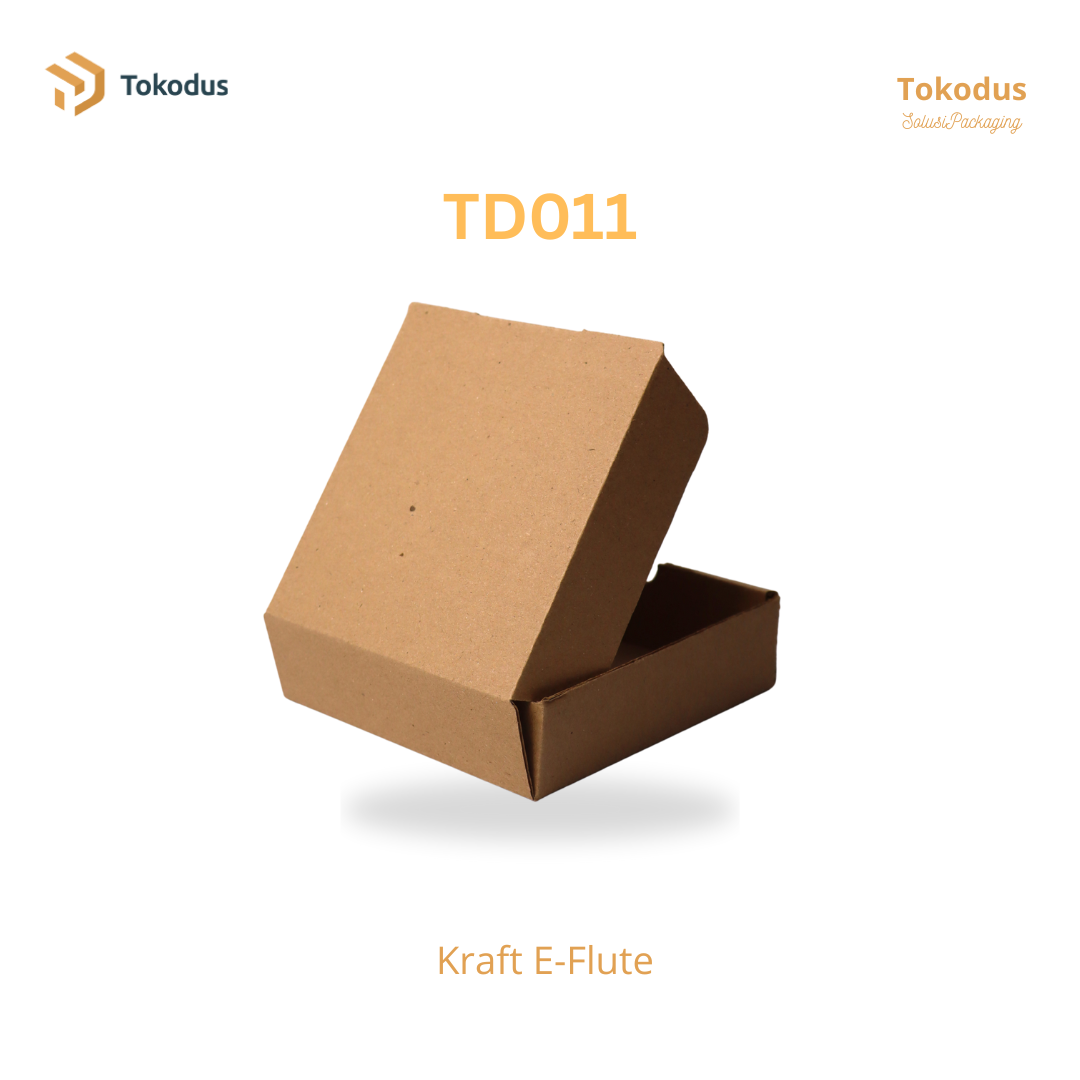 TD011 Kardus Box Die Cut 12x12x3,5 cm (Bisa Custom)