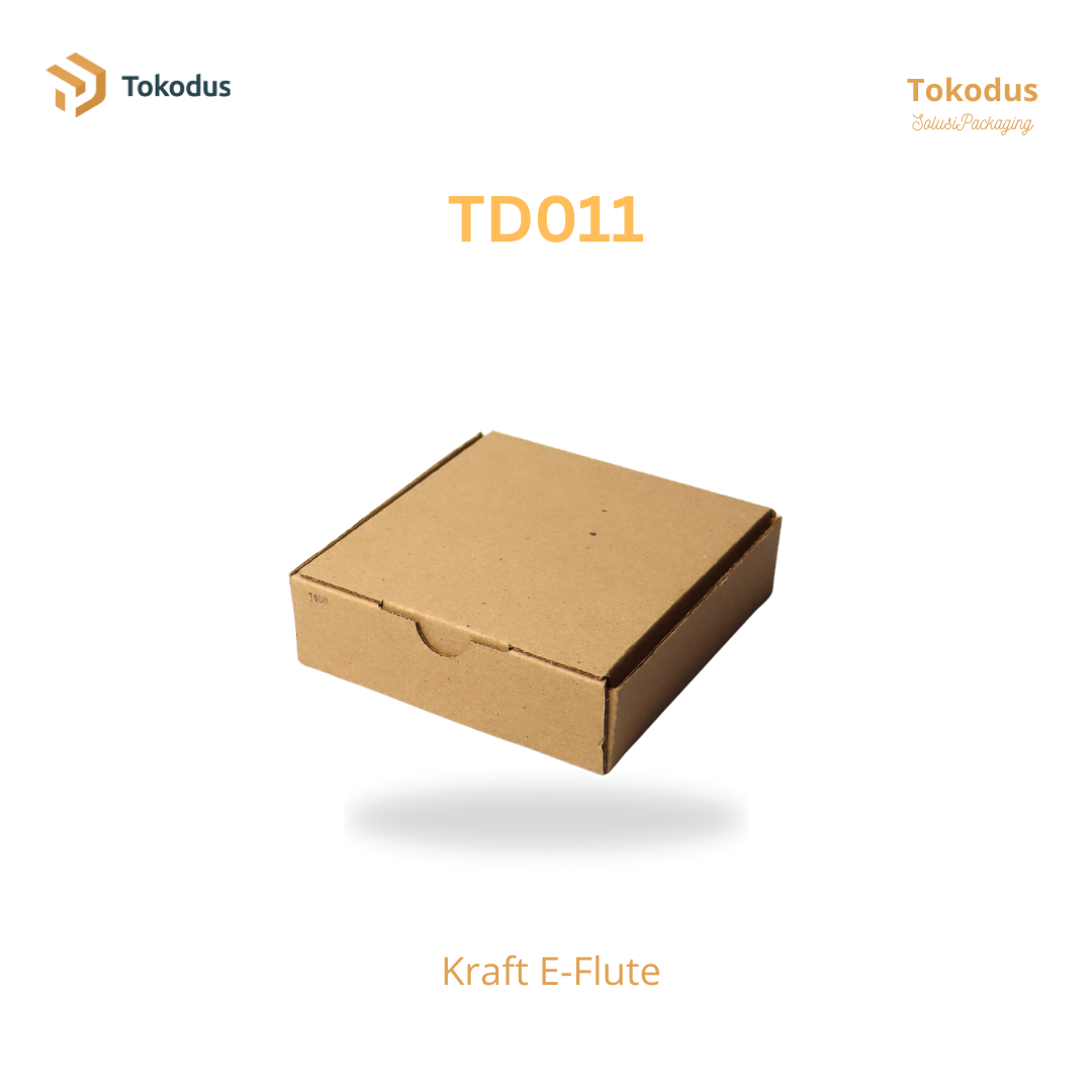 TD011 Kardus Box Die Cut 12x12x3,5 cm (Bisa Custom)