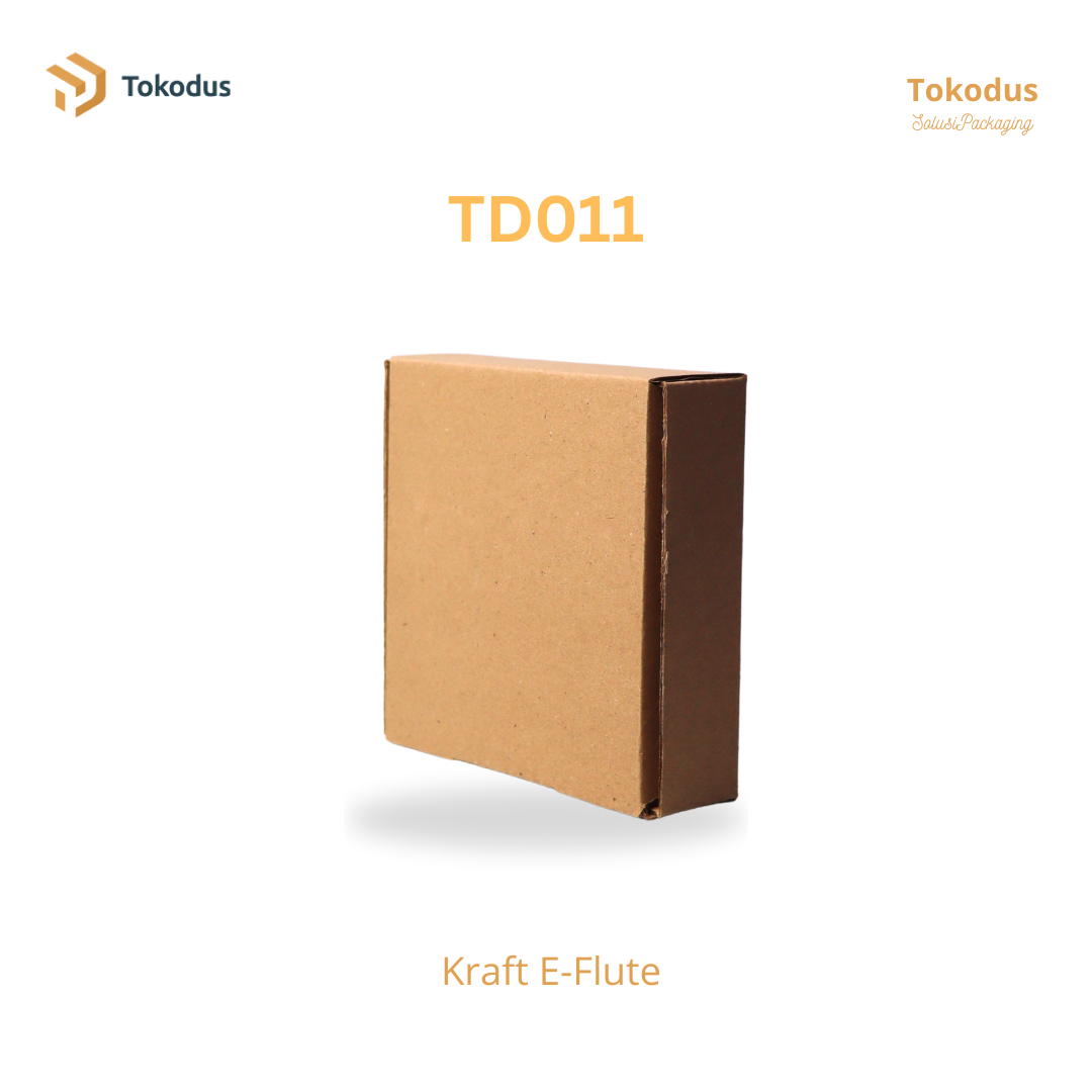 TD011 Kardus Box Die Cut 12x12x3,5 cm (Bisa Custom)