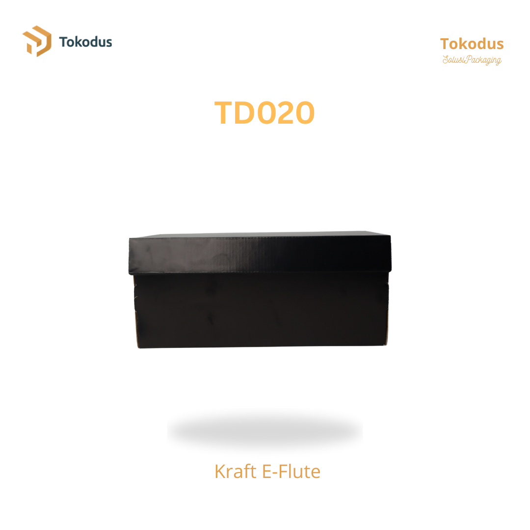 TD020 Kardus Box Sepatu 29x16x10.5 cm Warna Hitam (Bisa Custom)