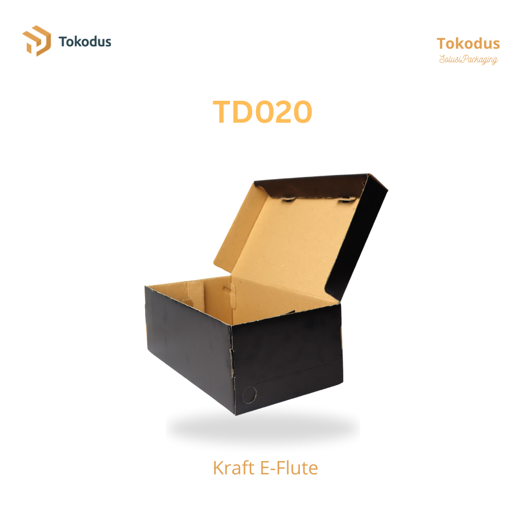 TD020 Kardus Box Sepatu 29x16x10.5 cm Warna Hitam (Bisa Custom)