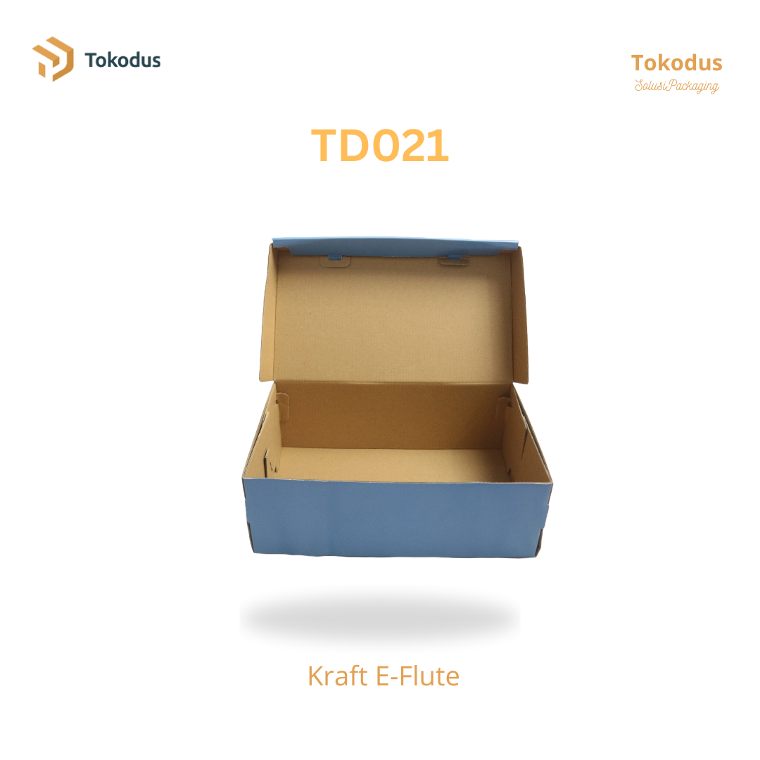 TD021 Kardus Box Sepatu 29x16x10.5 cm Warna Biru (Bisa Custom)