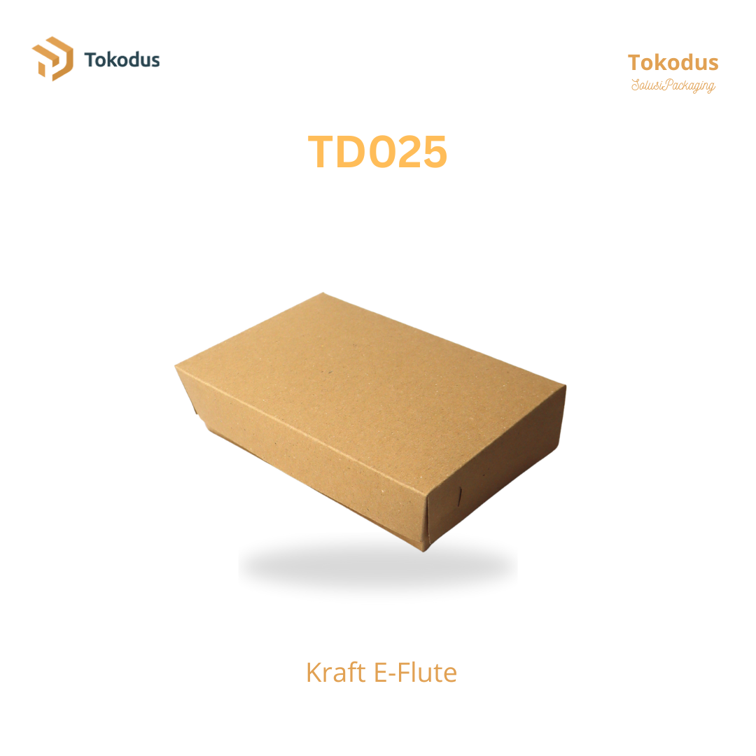 TD025 Paper Lunch Box Kraft Laminasi/Kotak Nasi/Box Makanan Take Away Tebal 290 Gsm