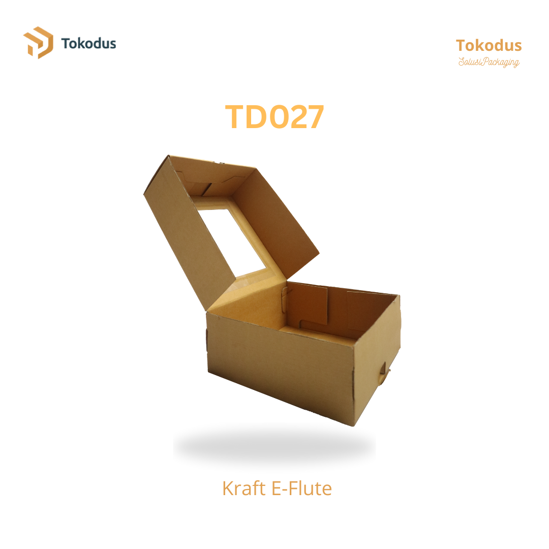 TD027 Kardus Kue Mika 22x22x9 cm (Bisa Custom)