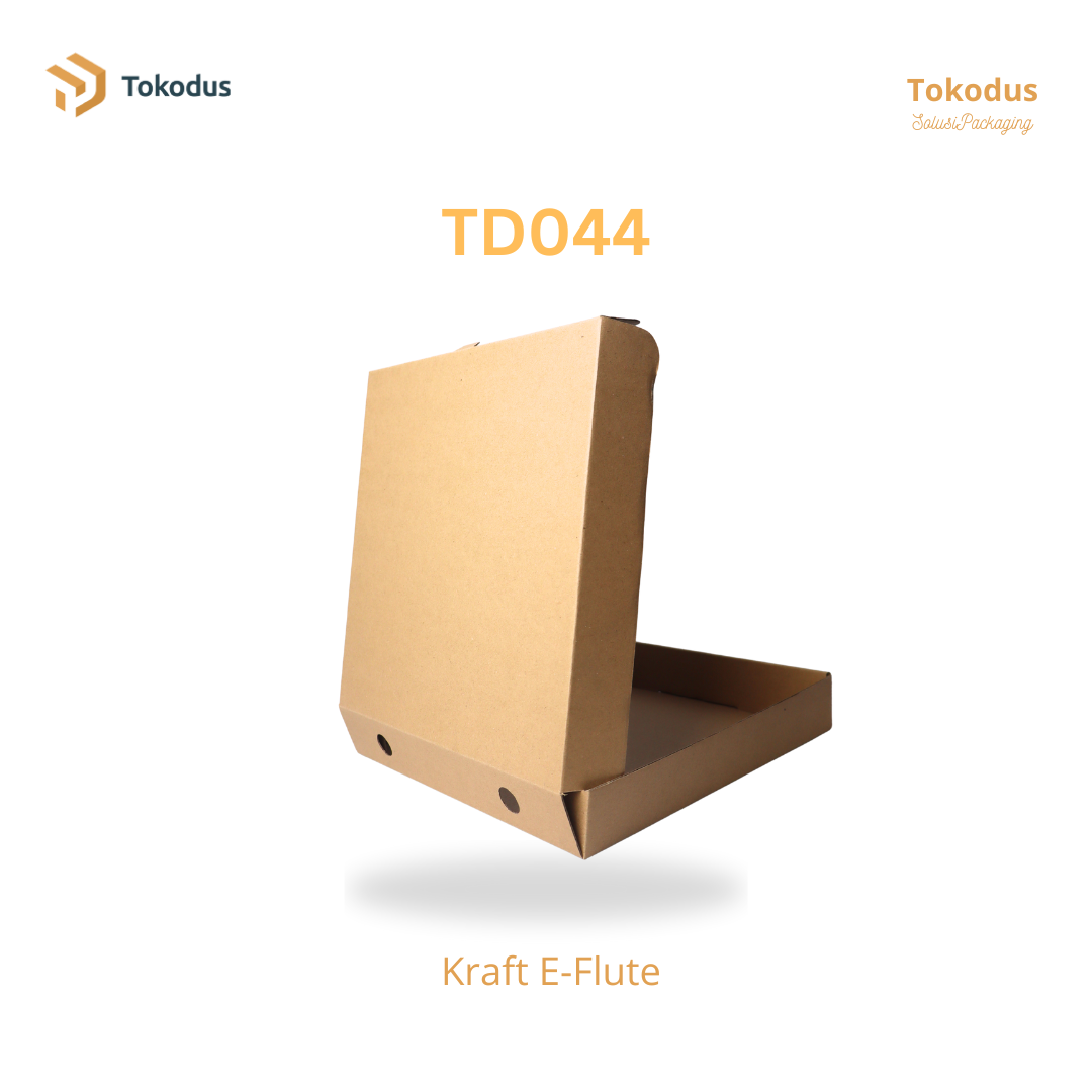 TD044 Kardus Box Pizza 30x30x5 cm (Bisa Custom)