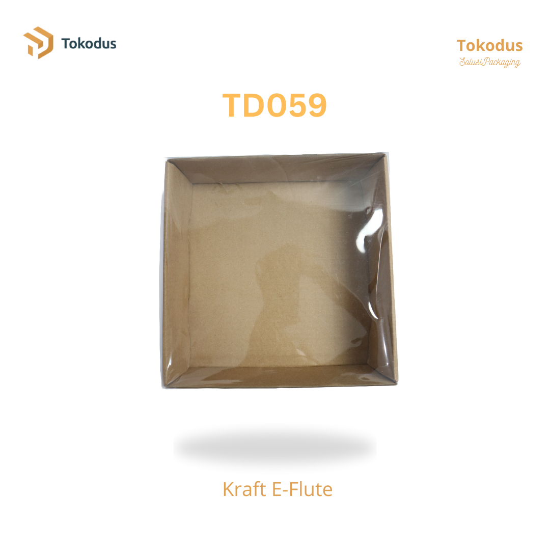 TD059 Kardus Kue Mika 22x22x7 cm (Bisa Custom)