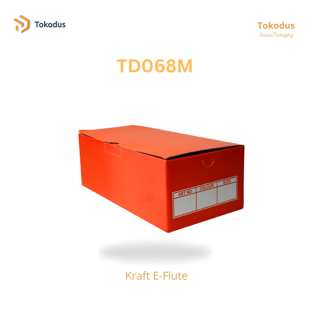 TD068M Kardus Box Sepatu 28,5x14,5x10 cm Warna Orange (Bisa Custom)