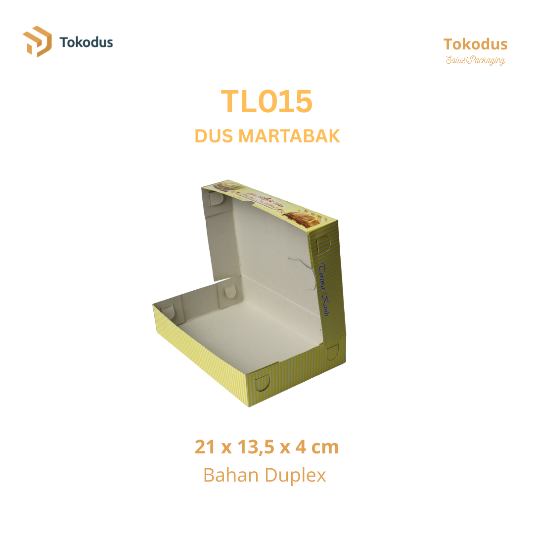 TL014 - TL016 Dus Martabak/Dus Roti Bakar Murah/Box Martabak