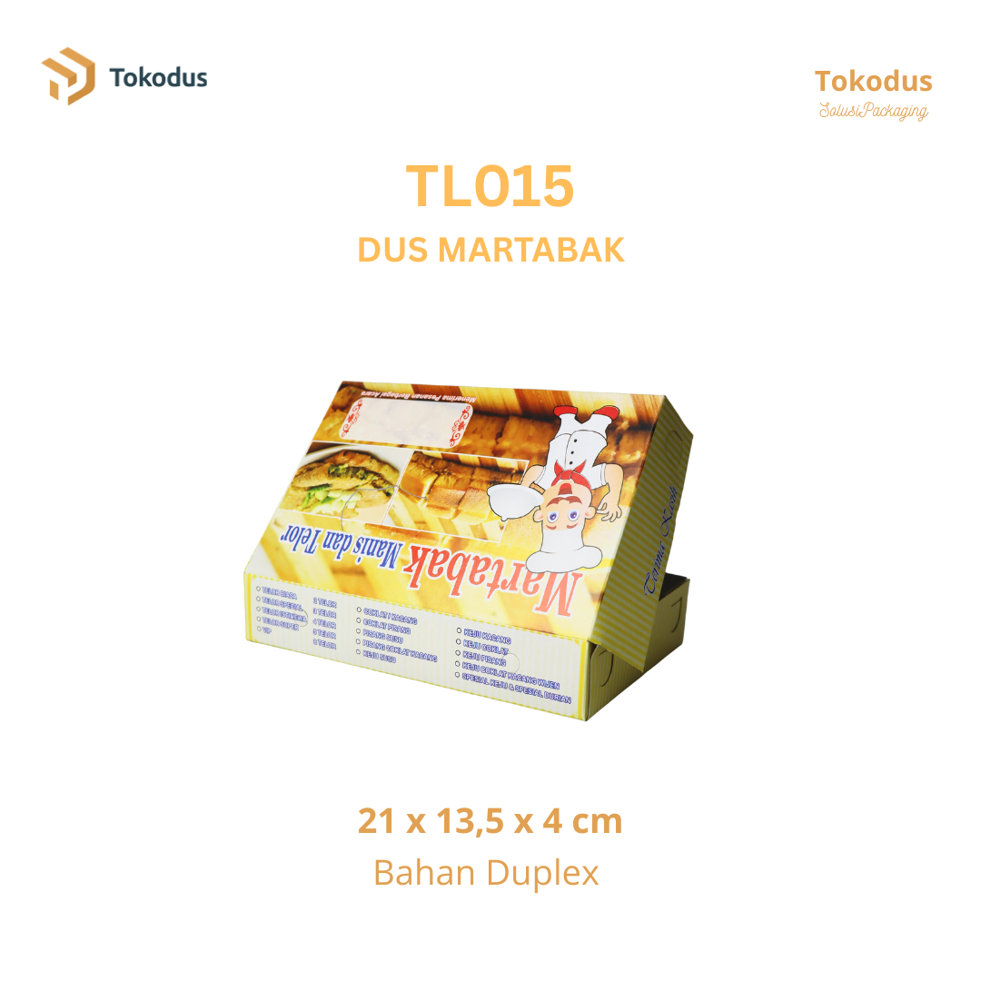 TL014 - TL016 Dus Martabak/Dus Roti Bakar Murah/Box Martabak