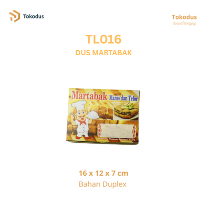 TL014 - TL016 Dus Martabak/Dus Roti Bakar Murah/Box Martabak