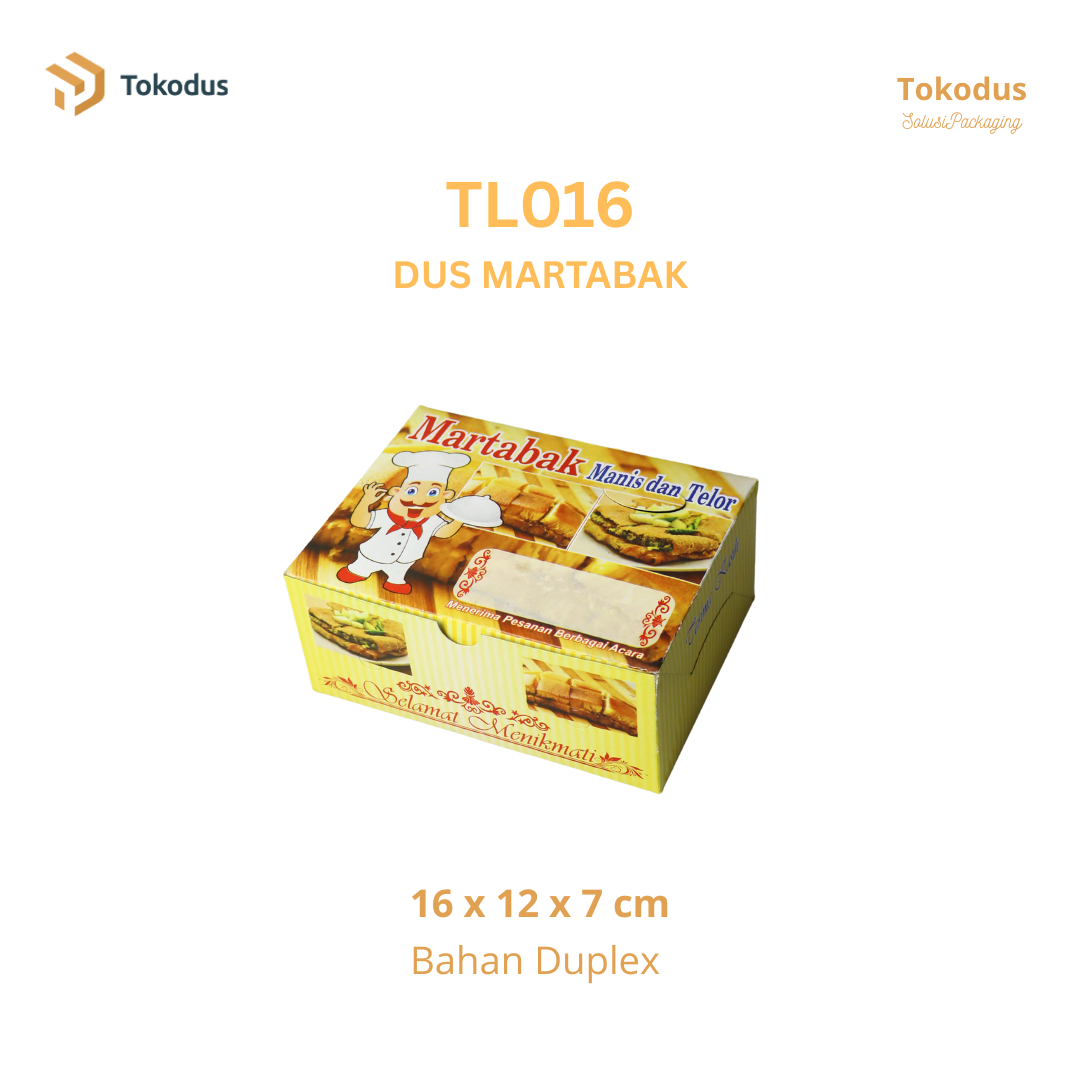 TL014 - TL016 Dus Martabak/Dus Roti Bakar Murah/Box Martabak