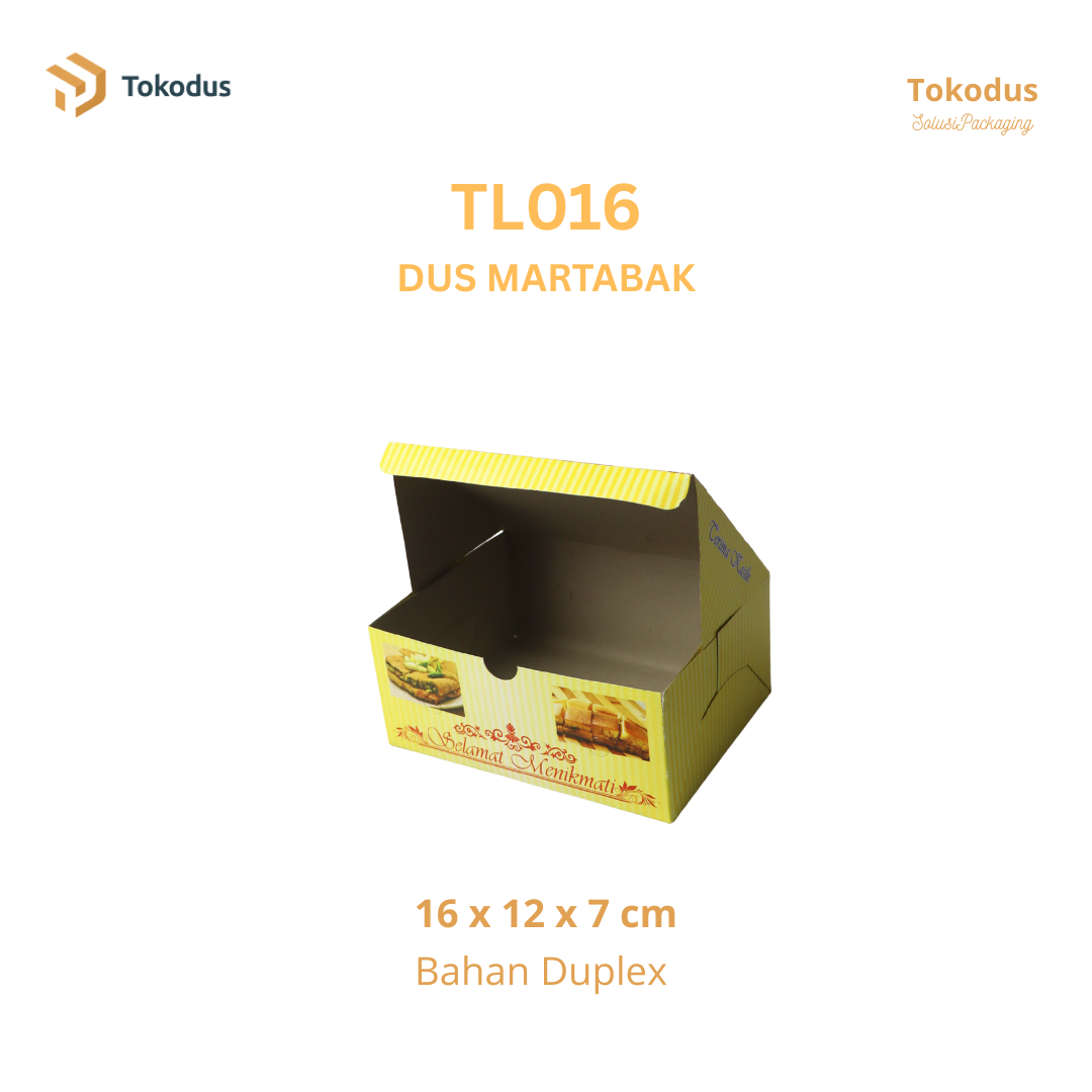 TL014 - TL016 Dus Martabak/Dus Roti Bakar Murah/Box Martabak
