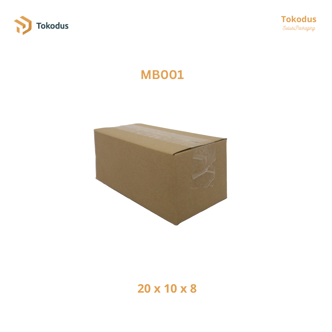 MB001 Kardus Packing Box 20x10x8 cm (Bisa Custom)