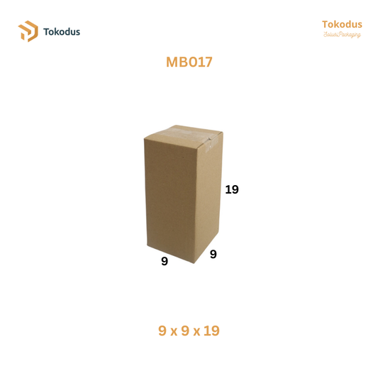 MB017 Kardus Packing Box 9x9x19 cm (Bisa Custom)
