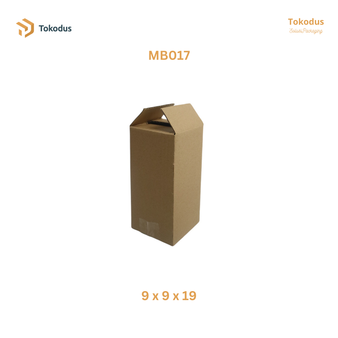 MB017 Kardus Packing Box 9x9x19 cm (Bisa Custom)