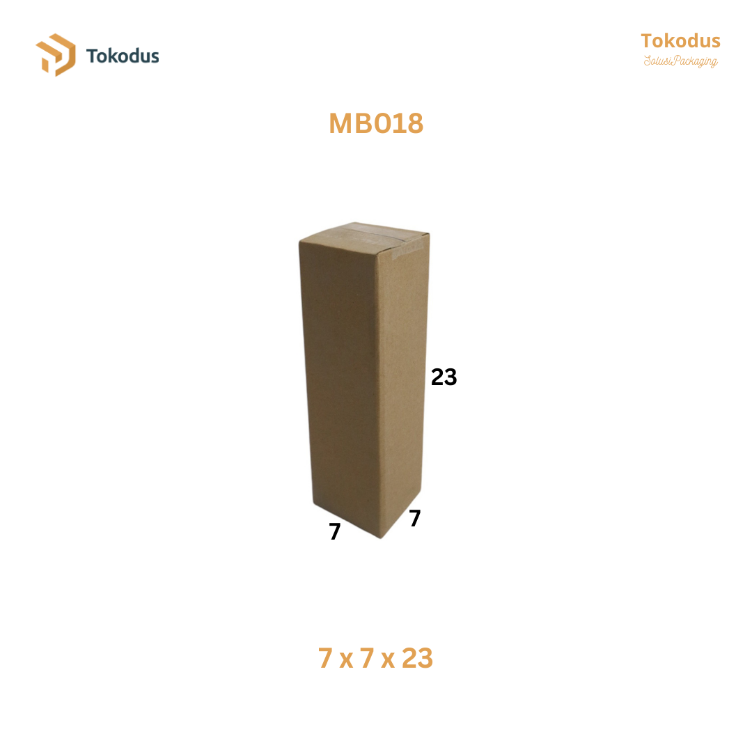 MB018 Kardus Packing Box 7x7x23 cm (Bisa Custom)