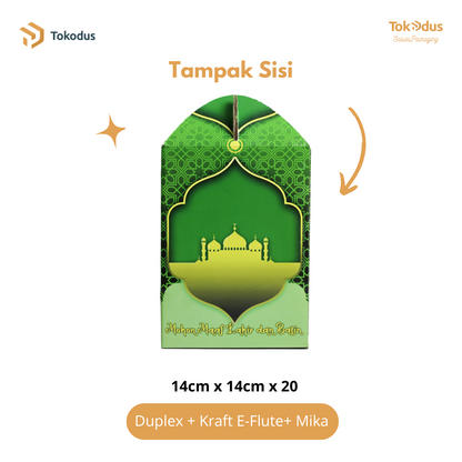 SL001 & SL002 Kardus Kue Lebaran Isi 3 Toples 500 gr