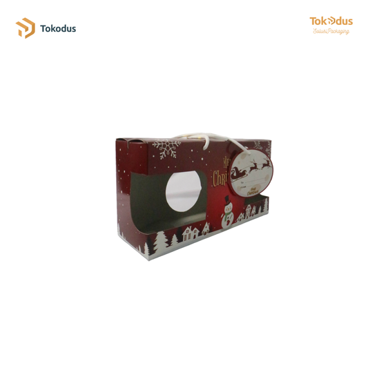 SN006 Box Toples Tabung Packaging Hampers Natal Kemasan 3 Jar Silinder
