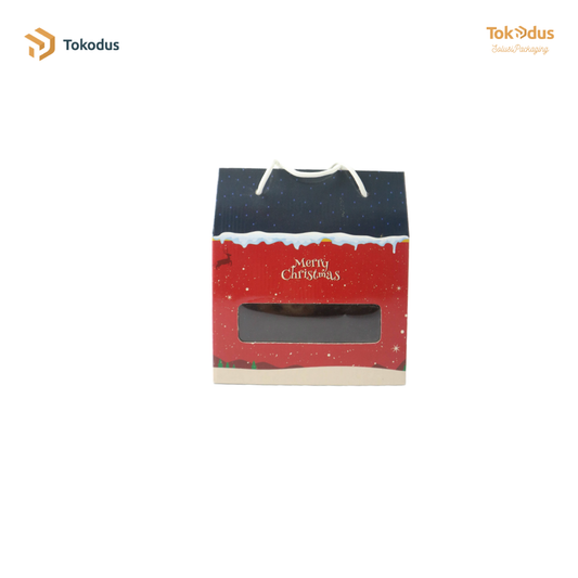 SN007 Kardus Box Kue Natal Ukuran 18,5 x 10 x 14 cm