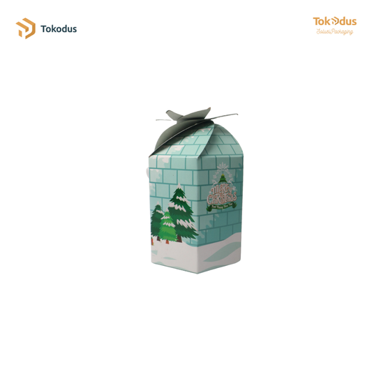 SN010 Kardus Box Kue Natal Kue Kering 14 x 12 x 12 cm