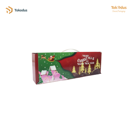 SN013 Kardus Box Kue Natal Ukuran 35 x 12 x 6,5 cm