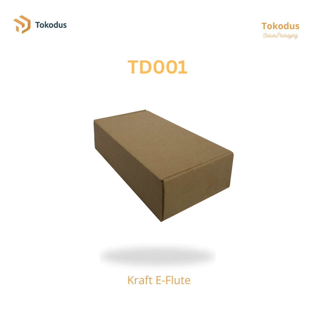 TD001 Kardus Box Die Cut 22x11x5,5 cm (Bisa Custom)
