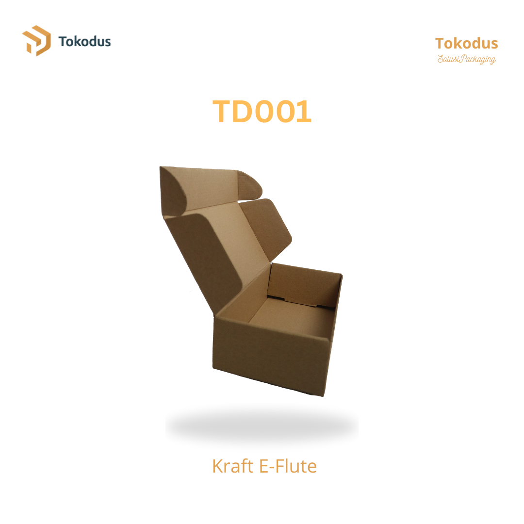TD001 Kardus Box Die Cut 22x11x5,5 cm (Bisa Custom)