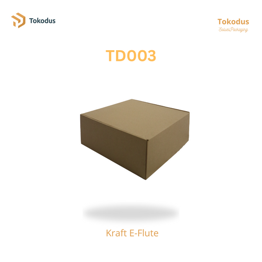 TD003 Kardus Box Die Cut 25x25x10 cm (Bisa Custom)