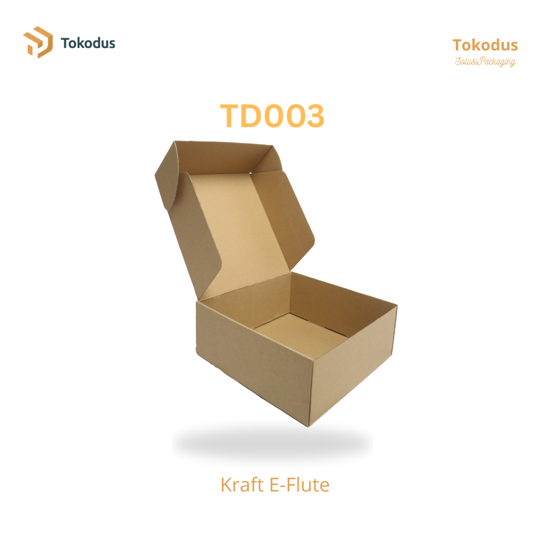 TD003 Kardus Box Die Cut 25x25x10 cm (Bisa Custom)
