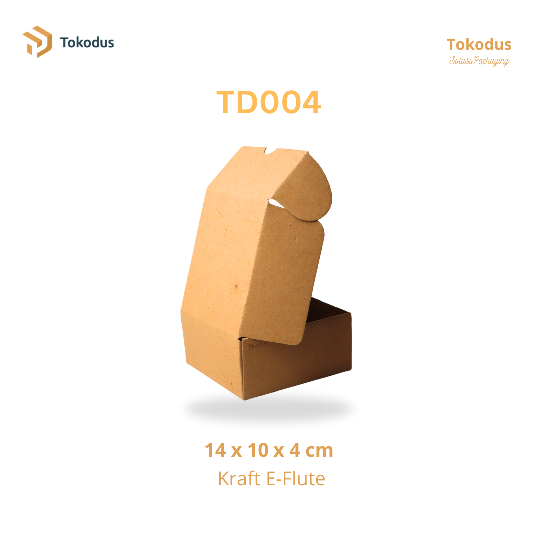 TD004 Kardus Box Die Cut 12x13x6 cm (Bisa Custom)