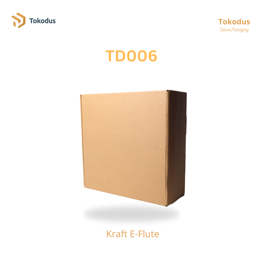 TD006 Kardus Box Die Cut 22x22x9 cm (Bisa Custom)