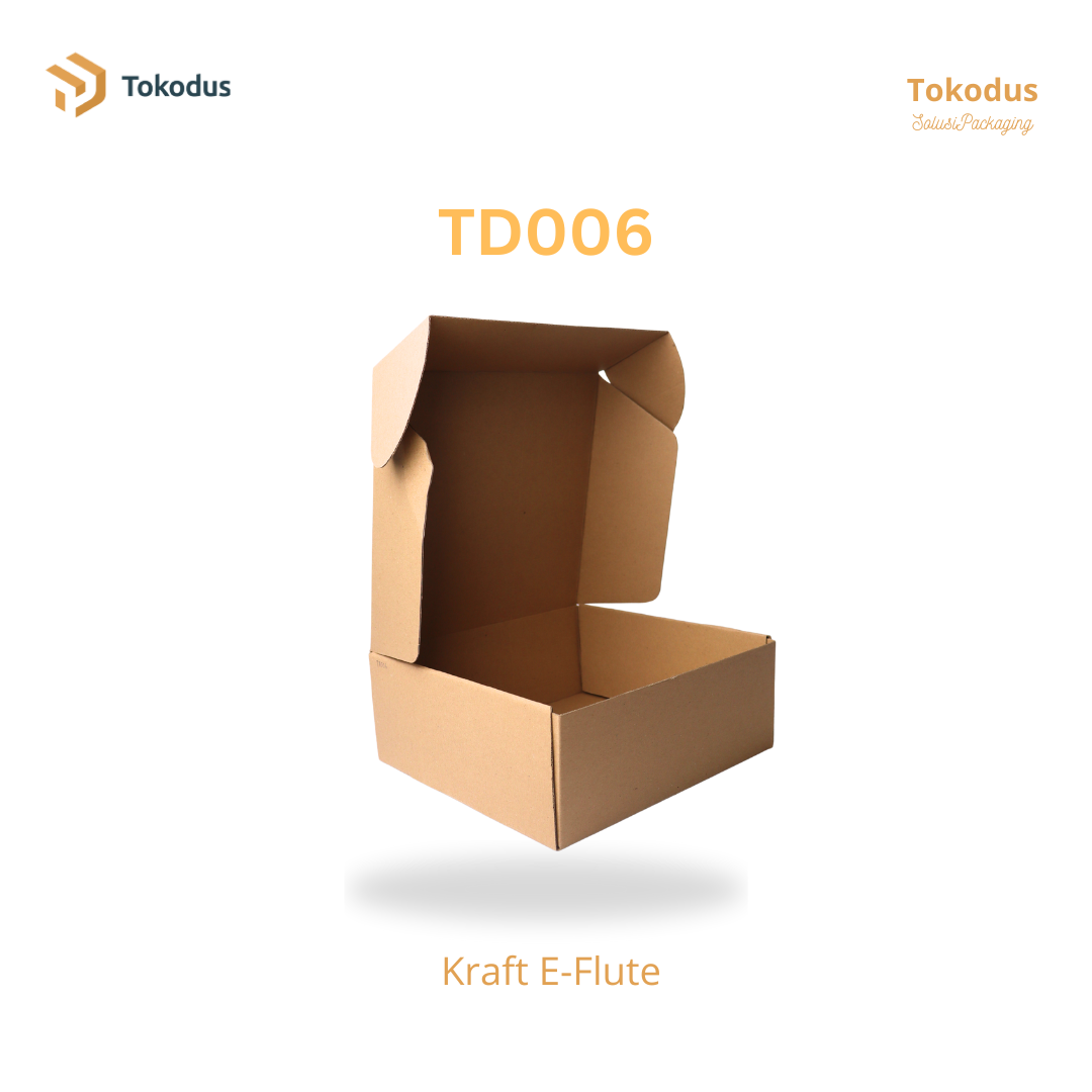 TD006 Kardus Box Die Cut 22x22x9 cm (Bisa Custom)