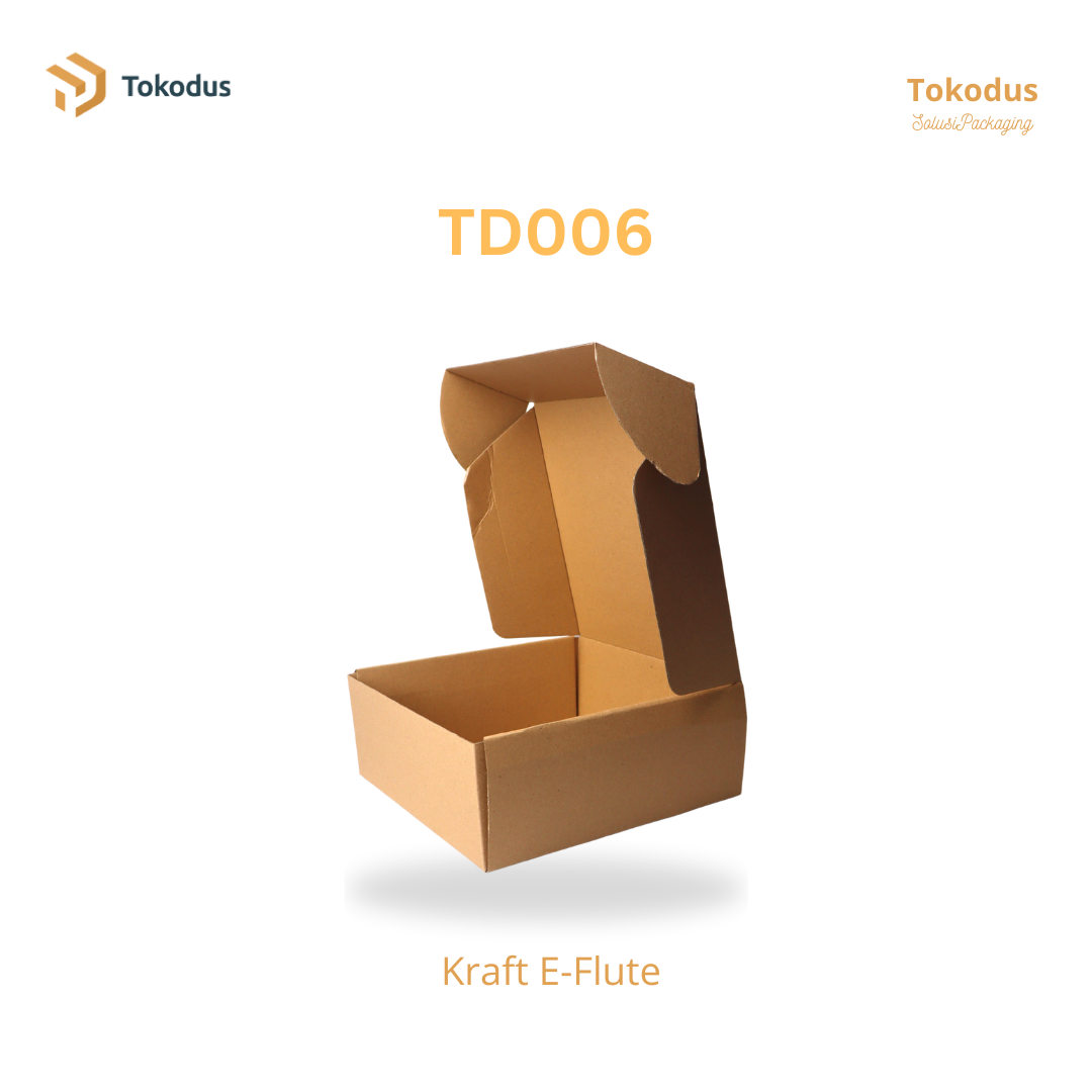 TD006 Kardus Box Die Cut 22x22x9 cm (Bisa Custom)