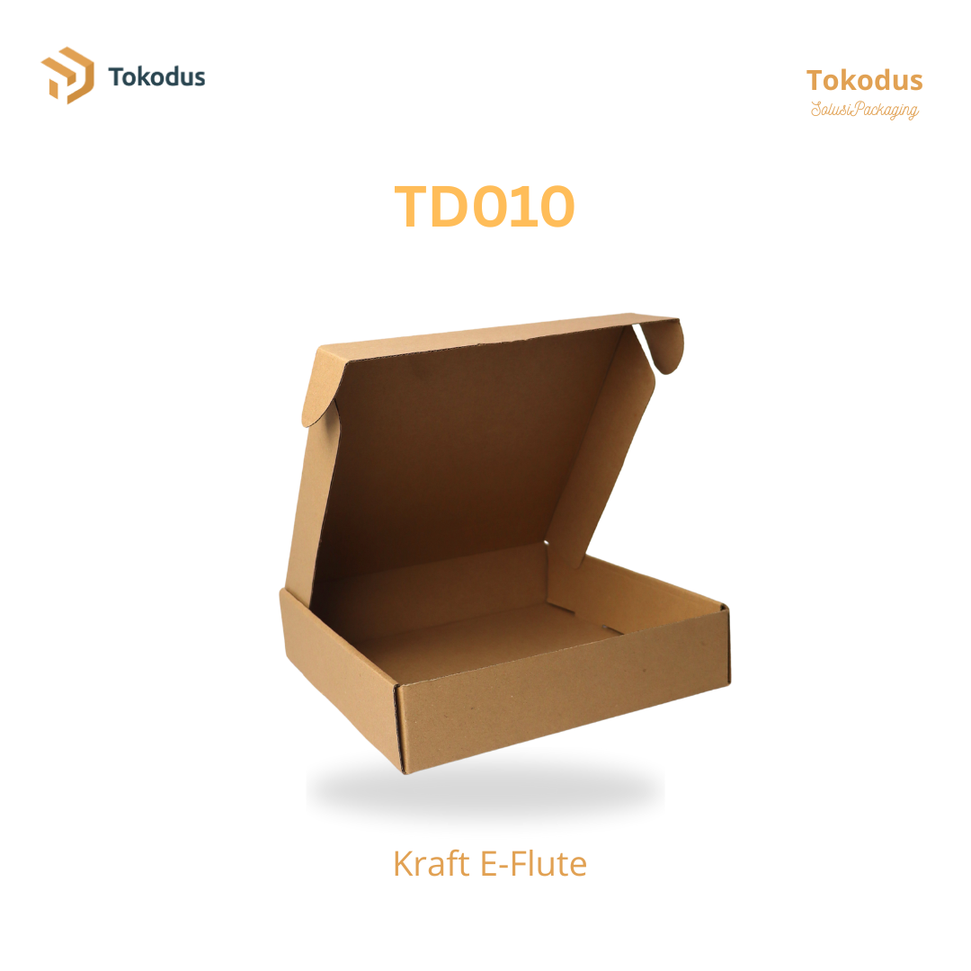 TD010 Kardus Box Die Cut 22x22x5 cm (Bisa Custom)