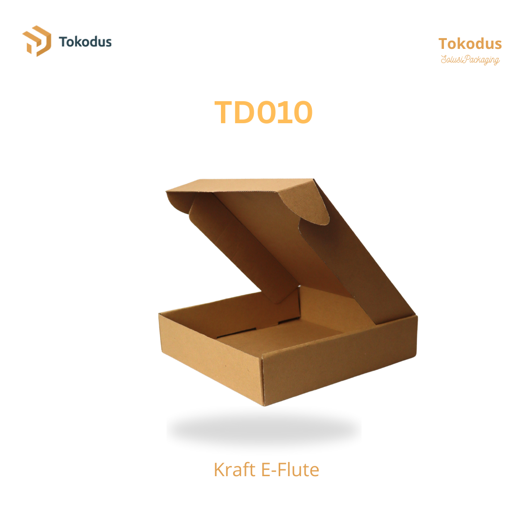 TD010 Kardus Box Die Cut 22x22x5 cm (Bisa Custom)