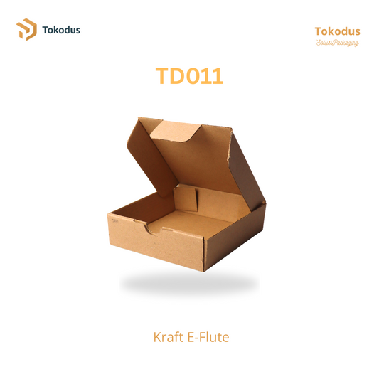 TD011 Kardus Box Die Cut 12x12x3,5 cm (Bisa Custom)