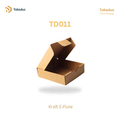 TD011 Kardus Box Die Cut 12x12x3,5 cm (Bisa Custom)