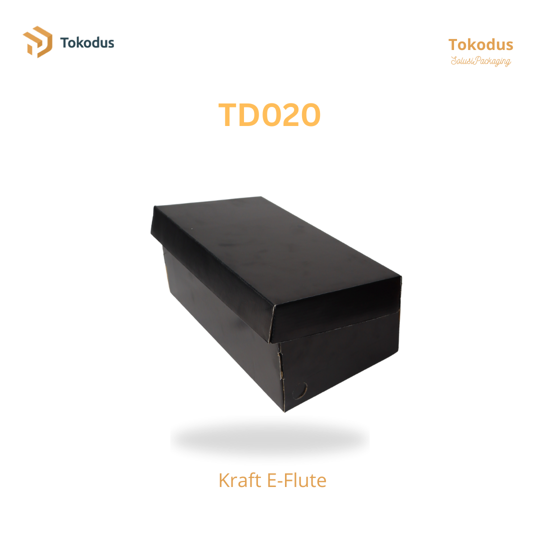 TD020 Kardus Box Sepatu 29x16x10.5 cm Warna Hitam (Bisa Custom)